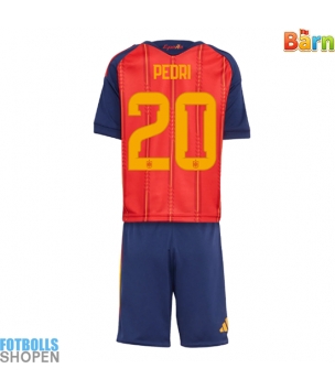 Billiga Spanien Pedri Gonzalez #20 Hemmatröja Barn VM 2026 Kortärmad (+ Korta byxor)